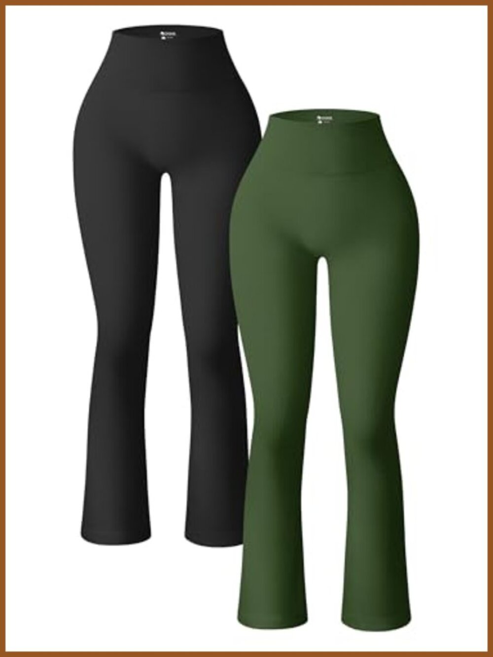 Ribbed Flare Leggings Yoga Pants Bell Bottoms High Rise Tummy Control